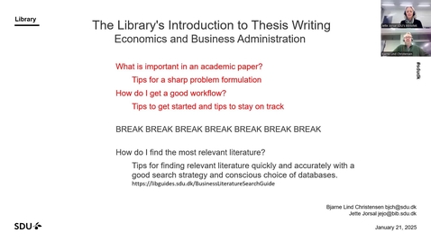 Thumbnail for The Academic Paper - recording of webinar at 21/1-2025