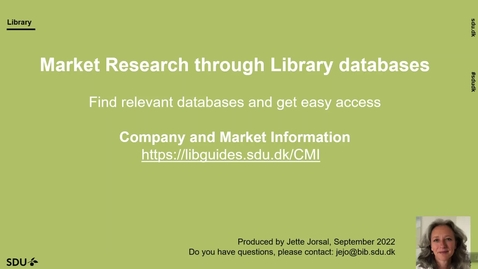 Thumbnail for Looking for what a market looks like? - Guided Tour through the Library databases