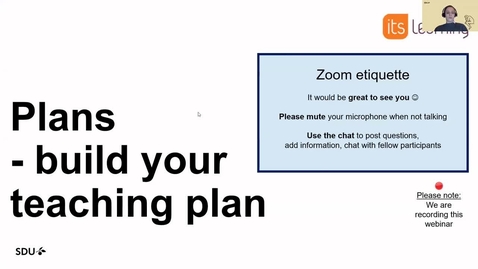 Thumbnail for itslearning webinar om planer