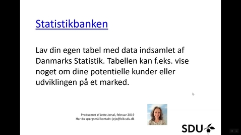 Thumbnail for Statistikbanken