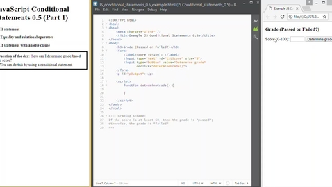 Thumbnail for JS Conditional Statements 0.5