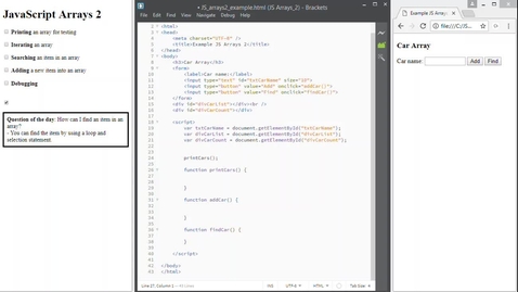 Thumbnail for JS Arrays 2