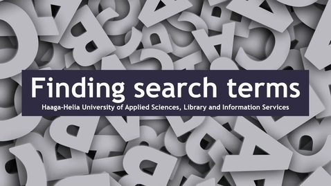 Thumbnail for Finding search terms