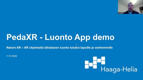 Thumbnail for LuontoAR applikaation teko Jani Lindblad &amp; Jere Ranta
