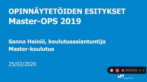 Thumbnail for Kaltura Capture recording - helmikuu 25. 2020, 11:28:15 am
