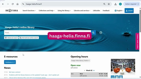 Thumbnail for Topic search in HH Finna