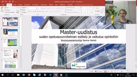 Thumbnail for Masterit video