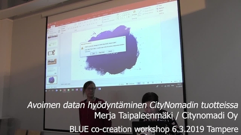 Thumbnail for Merja Taipaleenmäki Citynomadi Tampere WS Blue 6.3.2019