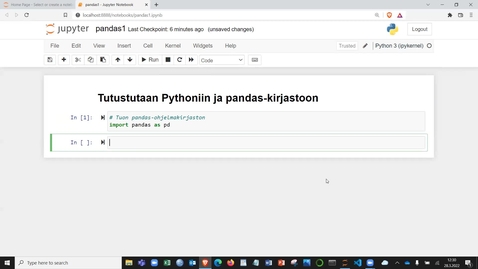 Thumbnail for Tutustu Pythoniin ja pandas-kirjastoon