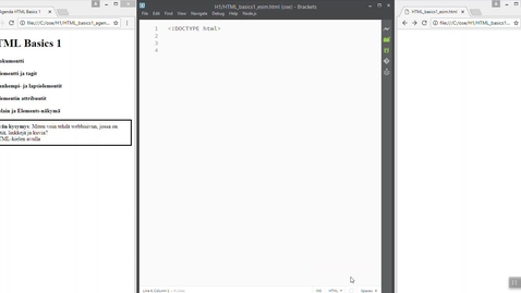 Thumbnail for 01 HTML Basics 1 (HTML-dokumentti)