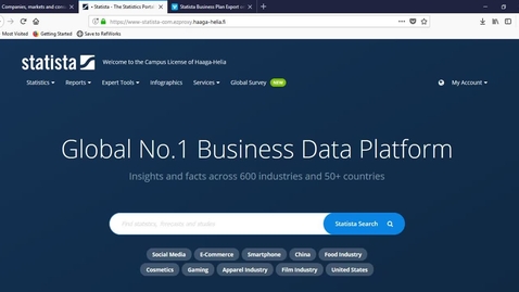 Thumbnail for International business information sources (3/3): Statista