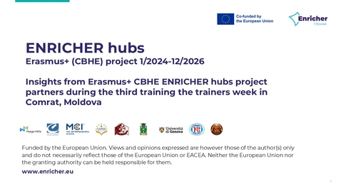 Thumbnail for Insights from Erasmus+ CBHE ENRICHER hubs project partners during the third training the trainers week in Comrat, Moldova
