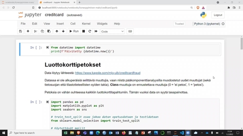 Thumbnail for Luottokorttipetosten tunnistaminen