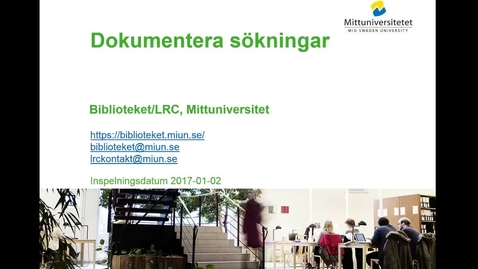 Thumbnail for Dokumentera sökningar