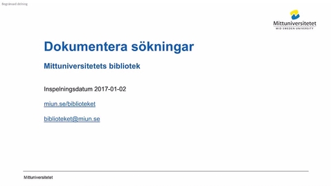 Thumbnail for Dokumentera sökningar