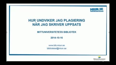 Thumbnail for Hur undviker jag plagiering när jag skriver uppsatser