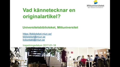 Thumbnail for Vad kännetecknar en originalartikel