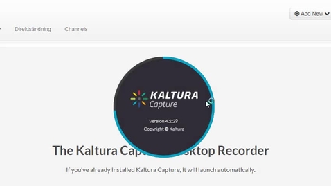 Thumbnail for Kaltura Capture Inspelning av skärm