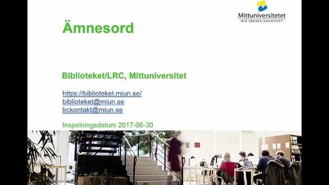 Thumbnail for Ämnesord
