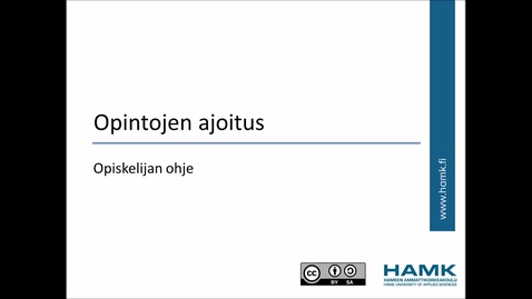 Thumbnail for Opiskelijan Pakki-ohjeet: Opintojen ajoitus
