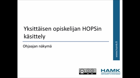 Thumbnail for Ohjaajan Peppi-ohjeet: Opiskelijan HOPSin käsittely