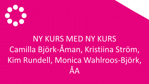 Thumbnail for Ny kurs med ny kurs