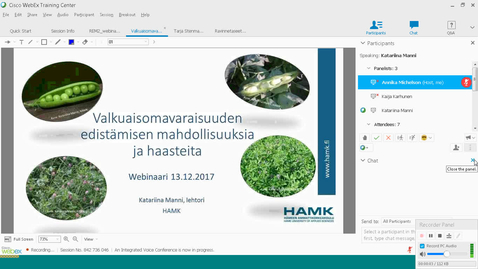 Thumbnail for Valkuaisomavaraisuuden edistämisen mahdollisuuksia ja haasteita, Katariina Manni HAMK