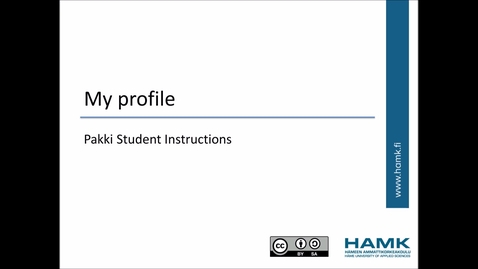 Thumbnail for Pakki Student Instructions: My profile