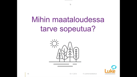 Thumbnail for Mihin maataloudessa tarve sopeutua?