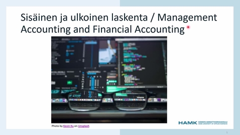 Thumbnail for VIDEO 22 / Management Accounting and Financial Accounting