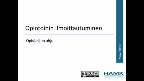 Thumbnail for Opiskelijan Pakki-ohjeet: Opinnoille ilmoittautuminen
