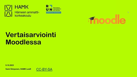 Thumbnail for Vertaisarviointi Moodlessa, 9.10.2023