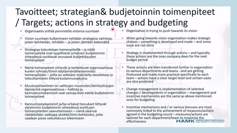 Thumbnail for VIDEO 6 / Targets; actions in strategy and budgeting