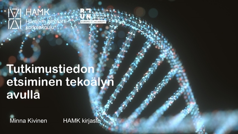 Thumbnail for Tutkimustiedon etsiminen tekoälysovelluksilla -valmennus