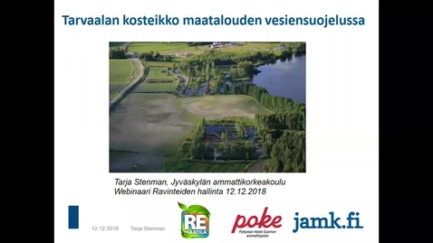 Thumbnail for Tarvaalan kosteikko maatalouden vesiensuojelussa 