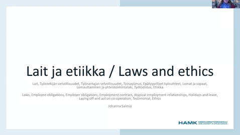 Thumbnail for Video 14. Laws and ethics