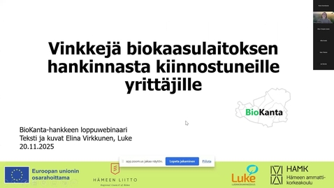 Thumbnail for Vinkit biokaasulaitoksen hankinnasta kiinnostuneelle (BioKanta)
