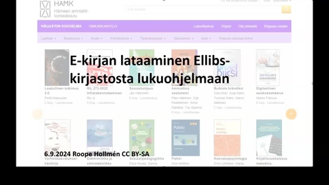Thumbnail for E-kirjan lataaminen ja kirjautuminen Ellibs- palvelussa.mp4