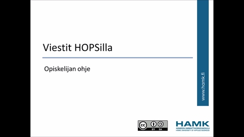 Thumbnail for Opiskelijan Pakki-ohjeet: Viestit HOPSilla
