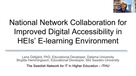 Thumbnail for National Network Collaboration for Improved Digital Accessibility in HEIs’ E-learning Environments
