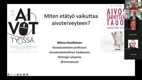 Thumbnail for Miten etätyö vaikuttaa aivoterveyteen? - Minna Huotilainen