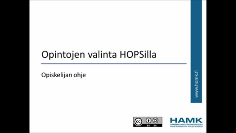 Thumbnail for Opiskelijan Pakki-ohjeet: Opintojen valinta HOPSille