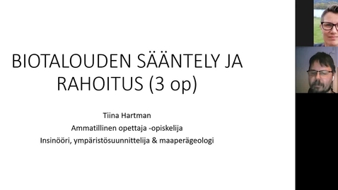 Thumbnail for Biotalouden sääntely ja rahoitus III