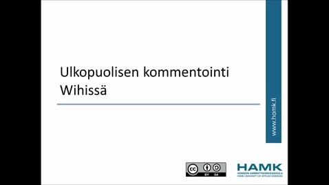 Thumbnail for Wihi-ohjeet: ulkopuolisen kommentointi
