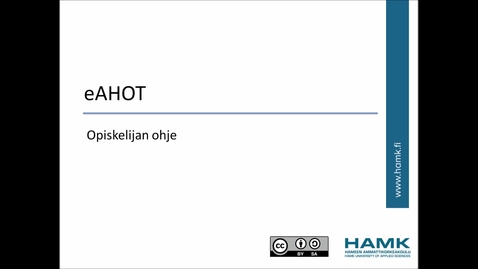 Thumbnail for Opiskelijan Pakki-ohjeet: AHOT