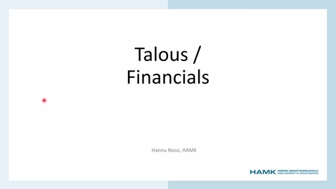 Thumbnail for VIDEO 20 / Intro and Rough estimation for financials