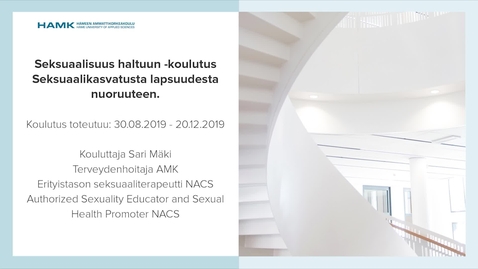 Thumbnail for Seksuaalisuus haltuun -koulutus