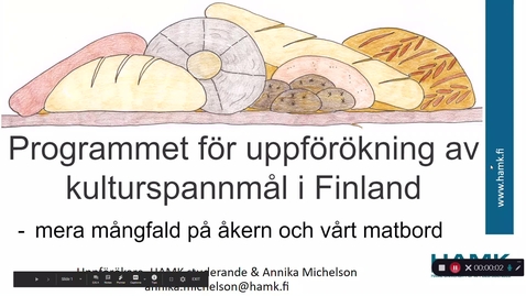 Thumbnail for Programmet för uppförökning av kulturspannmål i Finland