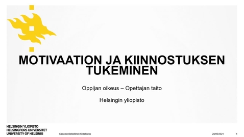 Thumbnail for Motivaatio ja kiinnostuksen tukeminen