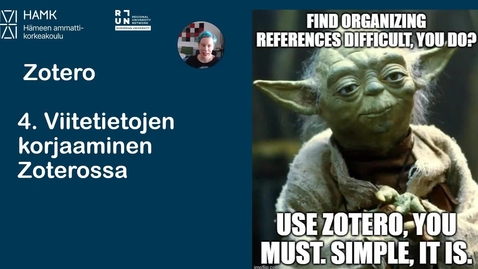 Thumbnail for Viitetietojen korjaaminen Zoterossa